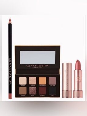 Anastasia Beverly Hills Bundle Soft Glam Dusty Rose Lip Liner Lipstick Brand New